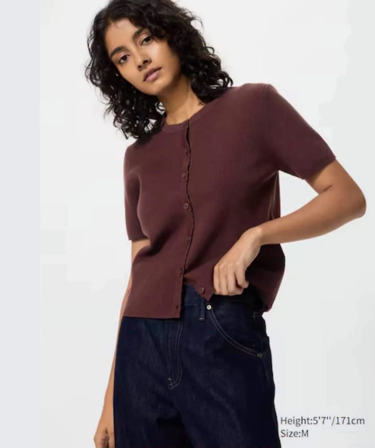 Uniqlo crew neck cardigan - S size